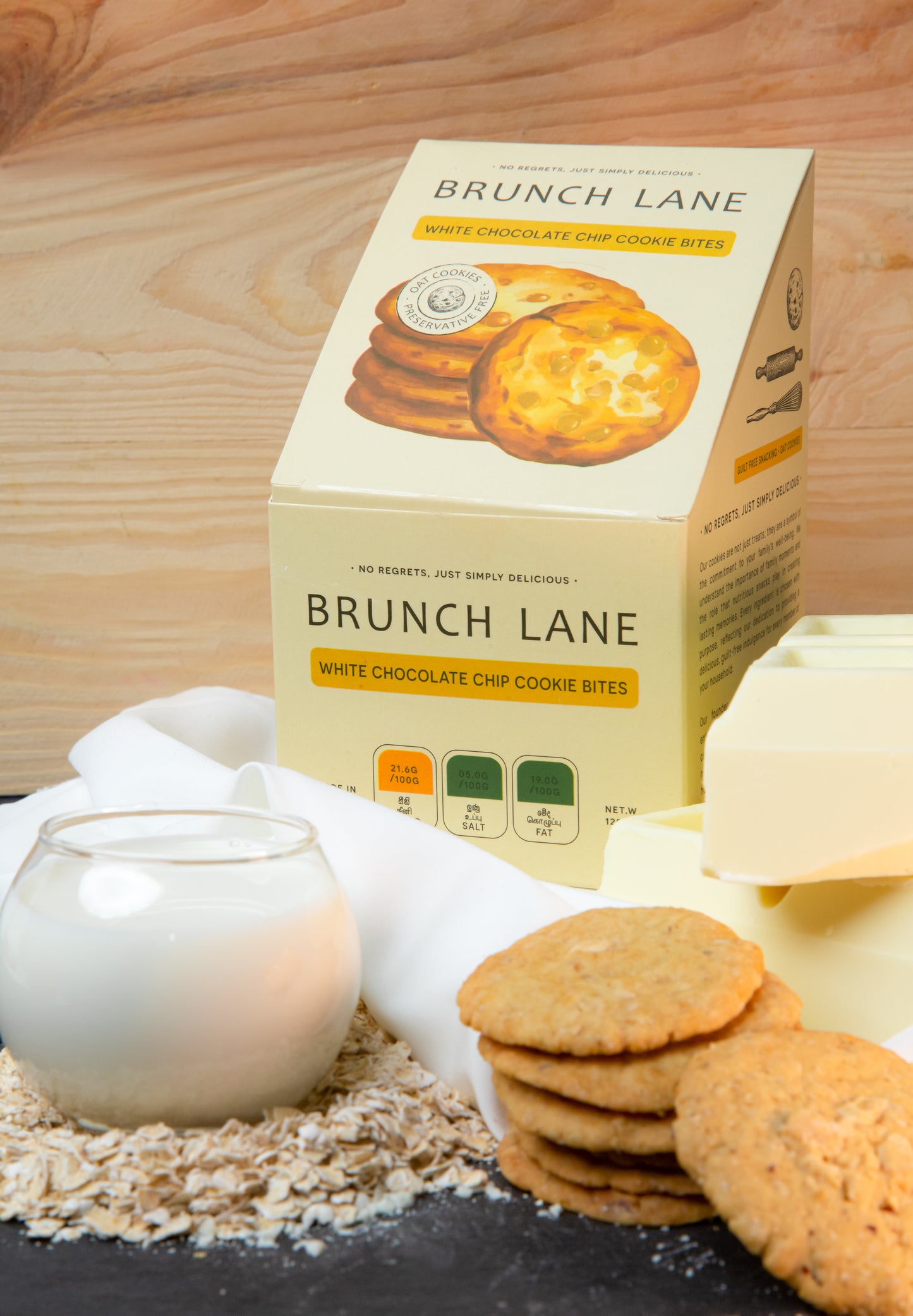 BRUNCH LANE WHITE CHOCOLATE CHIP COOKIE BITES